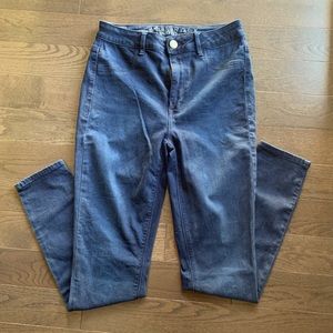 AE high rise jegging navy blue